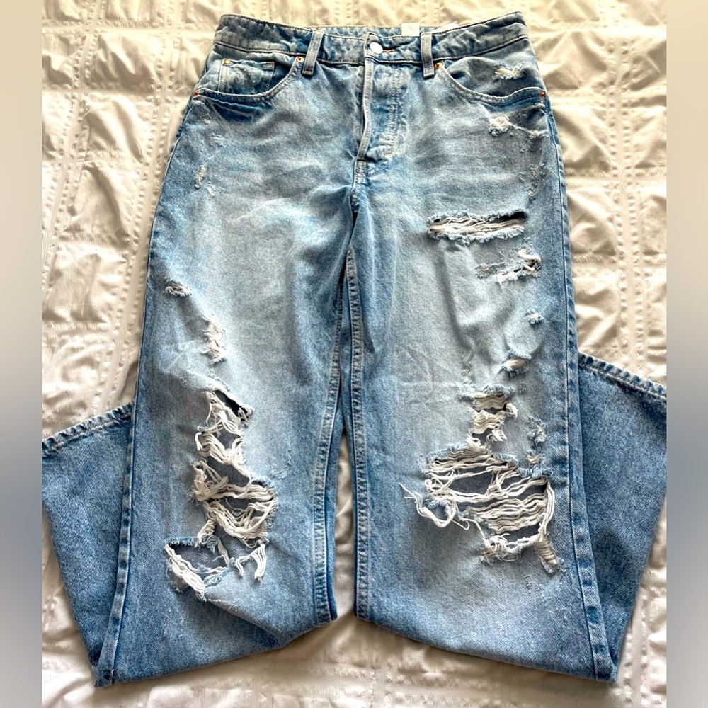 &Denim Ripped Boyfreind Jeans